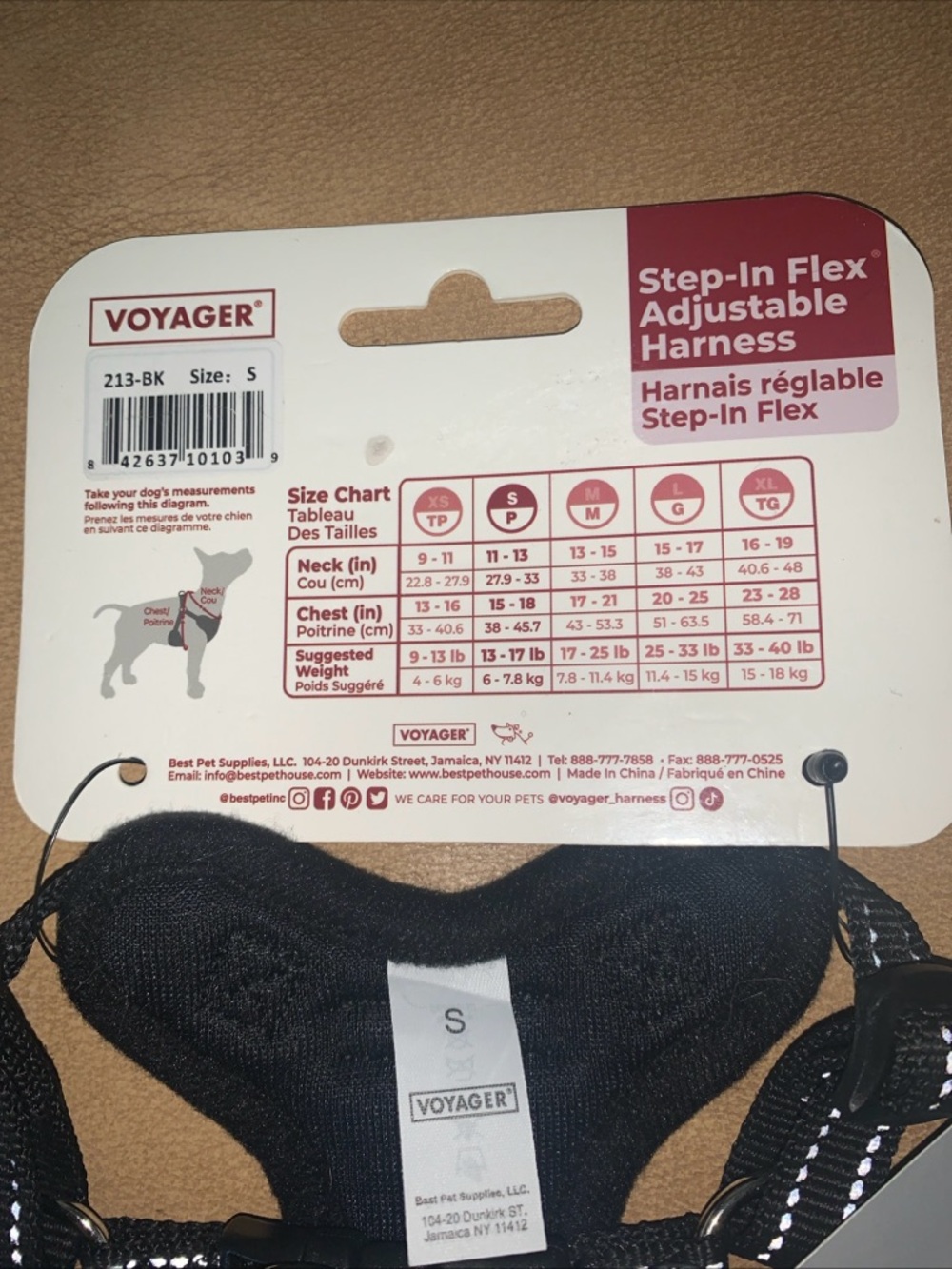 🪢 Voyager Black Fully Adjustable Step-in Mesh Dog Harness NWT S - Picture 4 of 6